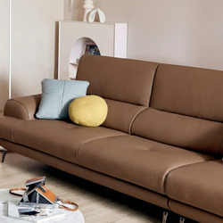 Sofa NESTEEN - Sofa Hiện Đại Bọc Da Cao Cấp Thiết Kế Tay Tròn Độc Đáo