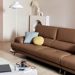Sofa NESTEEN - Sofa Hiện Đại Bọc Da Cao Cấp Thiết Kế Tay Tròn Độc Đáo