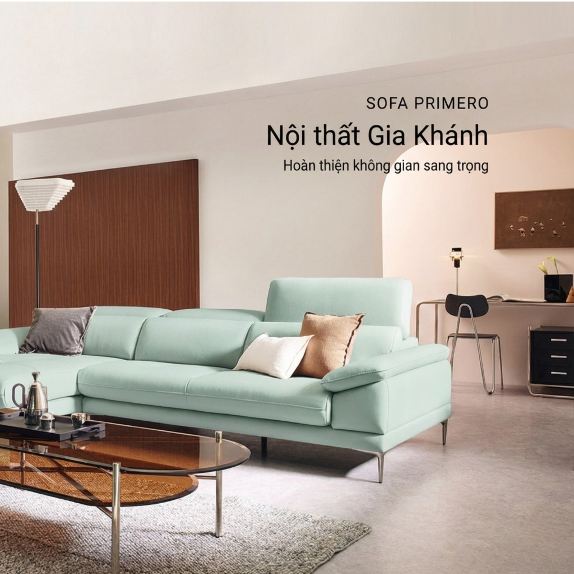 Sofa PRIMERO – Sofa Da Cao Cấp Chữ L Hiện Đại Tựa Đầu Điều Chỉnh 