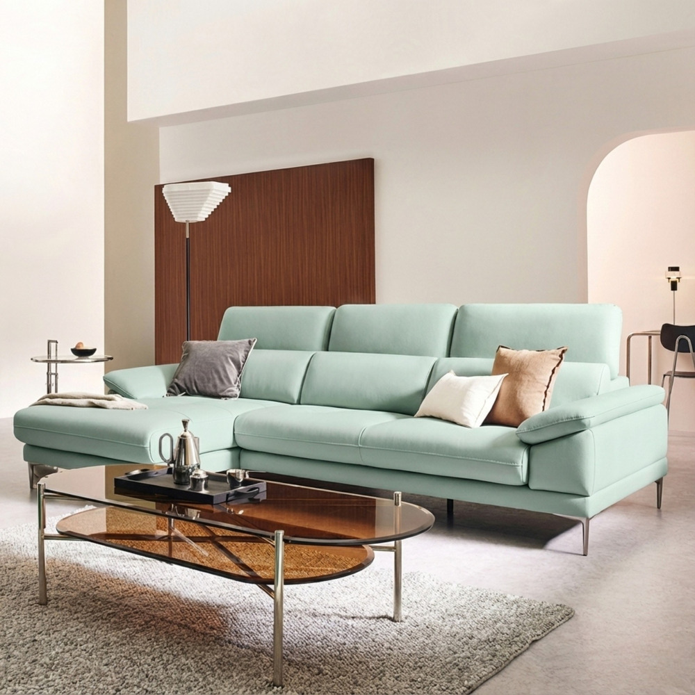 Sofa PRIMERO – Sofa Da Cao Cấp Chữ L Hiện Đại Tựa Đầu Điều Chỉnh