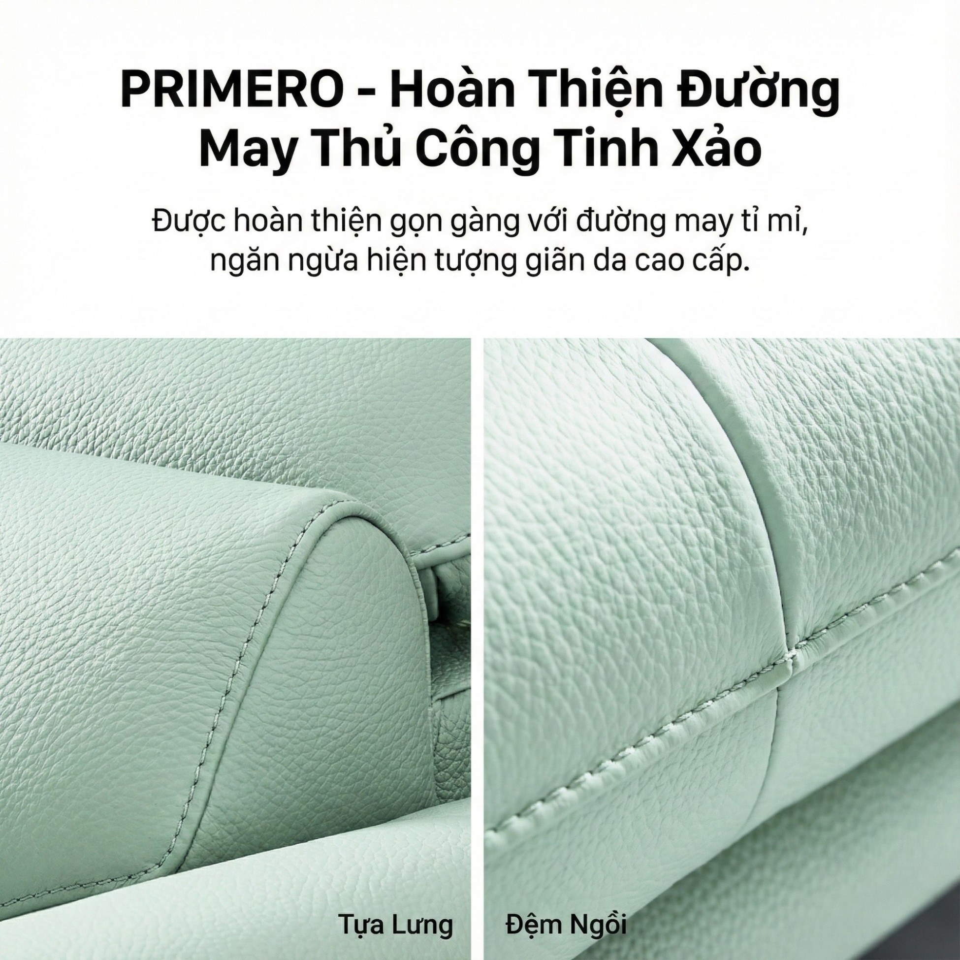Sofa PRIMERO – Sofa Da Cao Cấp Chữ L Hiện Đại Tựa Đầu Điều Chỉnh 