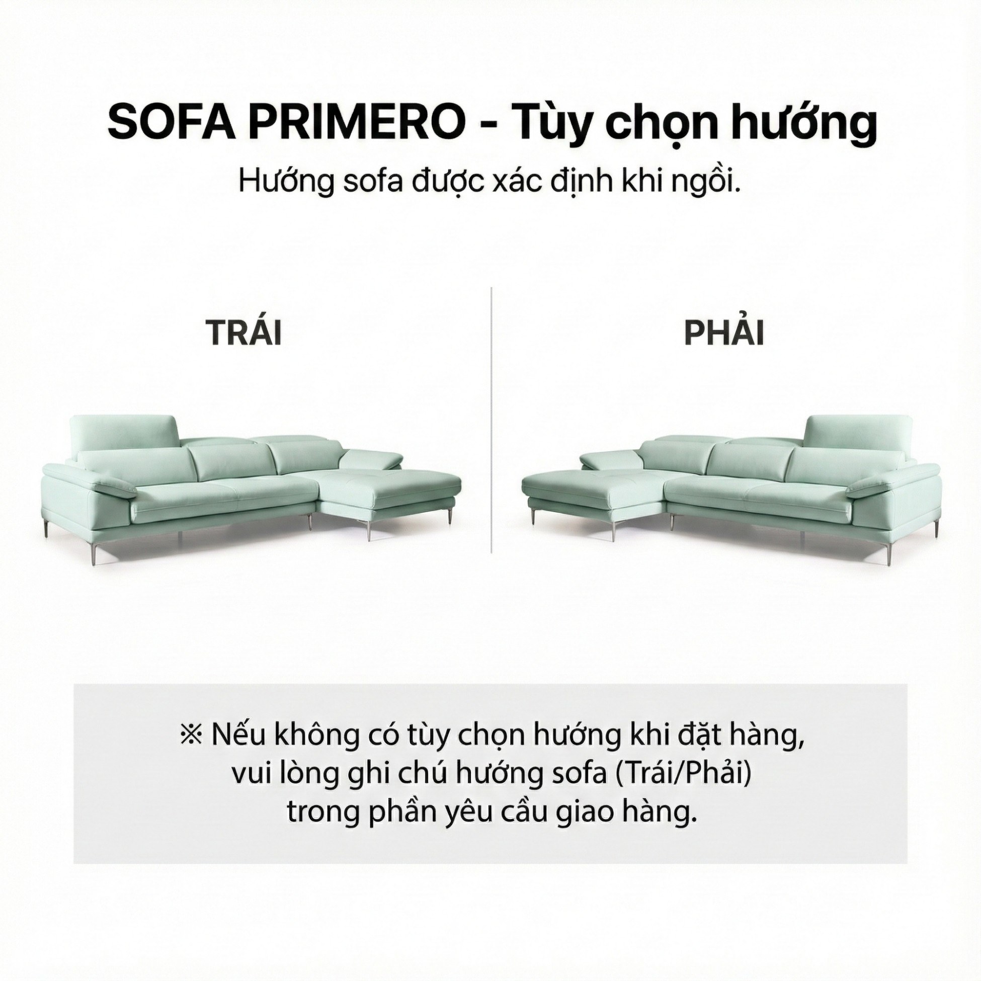 Sofa PRIMERO – Sofa Da Cao Cấp Chữ L Hiện Đại Tựa Đầu Điều Chỉnh 