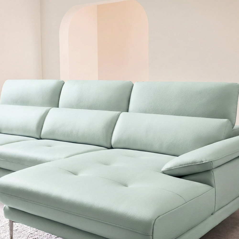 Sofa PRIMERO – Sofa Da Cao Cấp Chữ L Hiện Đại Tựa Đầu Điều Chỉnh