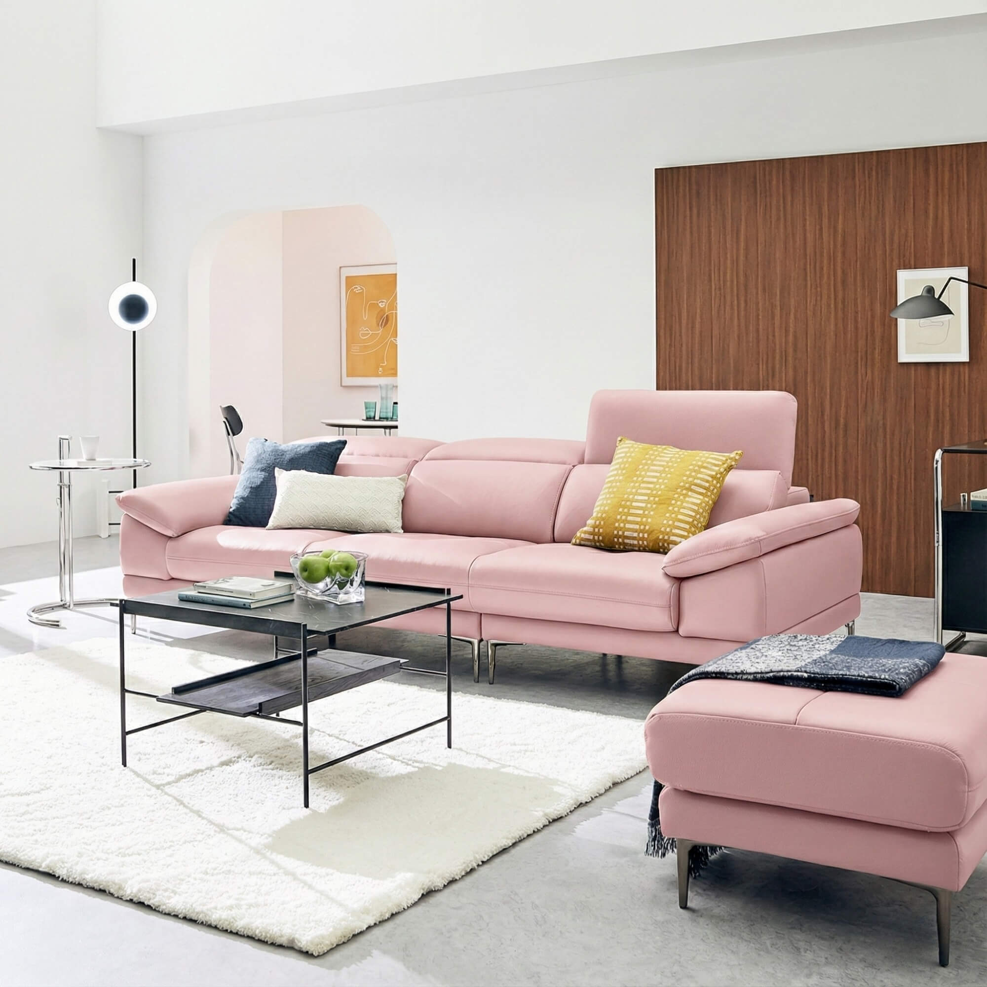 Sofa SELECTA - Sofa Da Cao Cấp Hiện Đại Có Tựa Đầu Điều Chỉnh Thông Minh 
