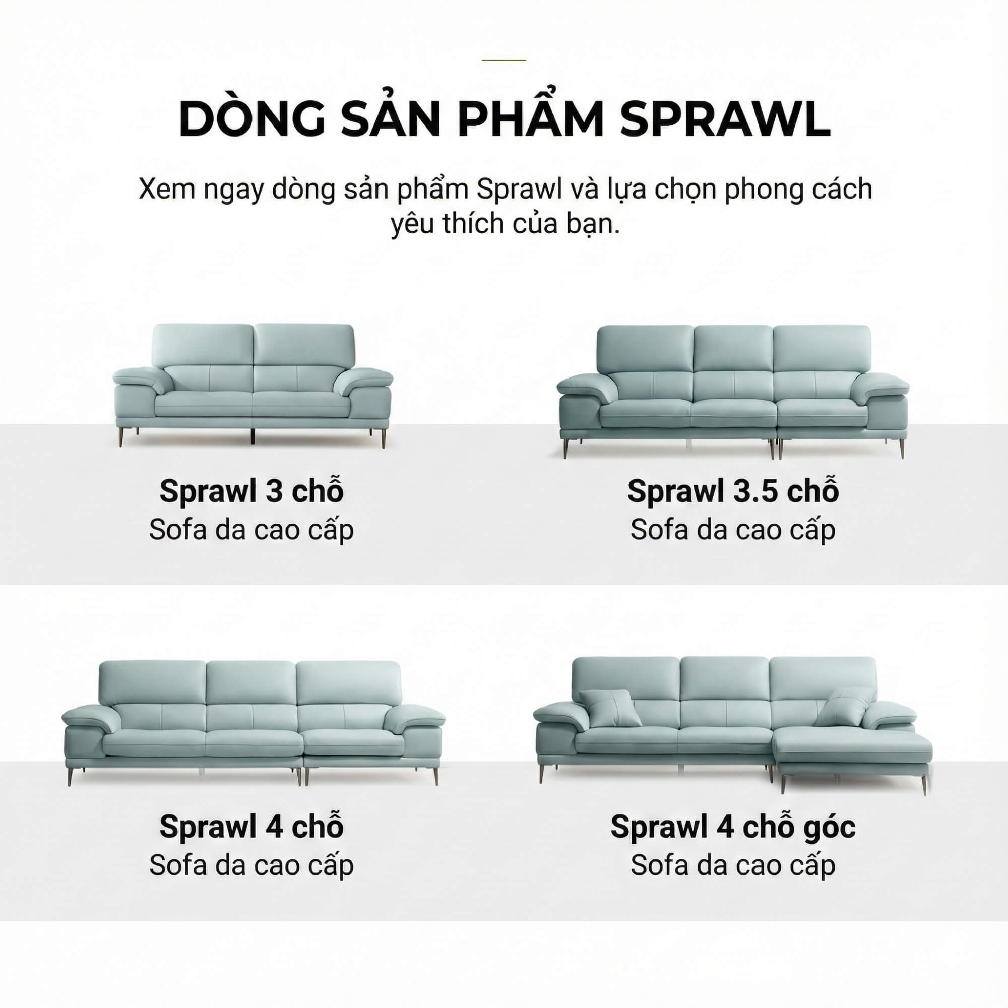 Sofa SPRAWL - Sofa Góc Hiện Đại Cho Không Gian Thư Giãn Hoàn Hảo