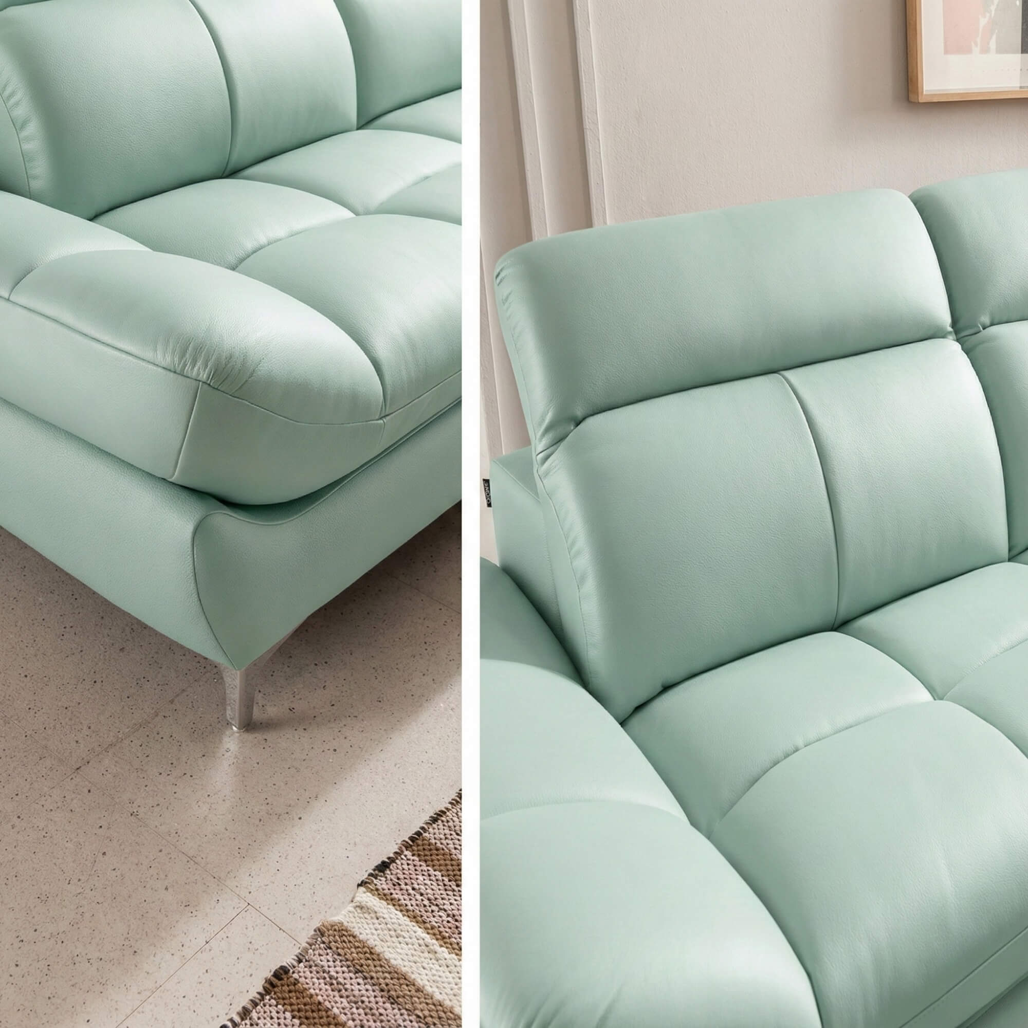 Sofa STADIA - Sofa Góc Bọc Da Thiết Kế Tựa Đầu Thông Minh