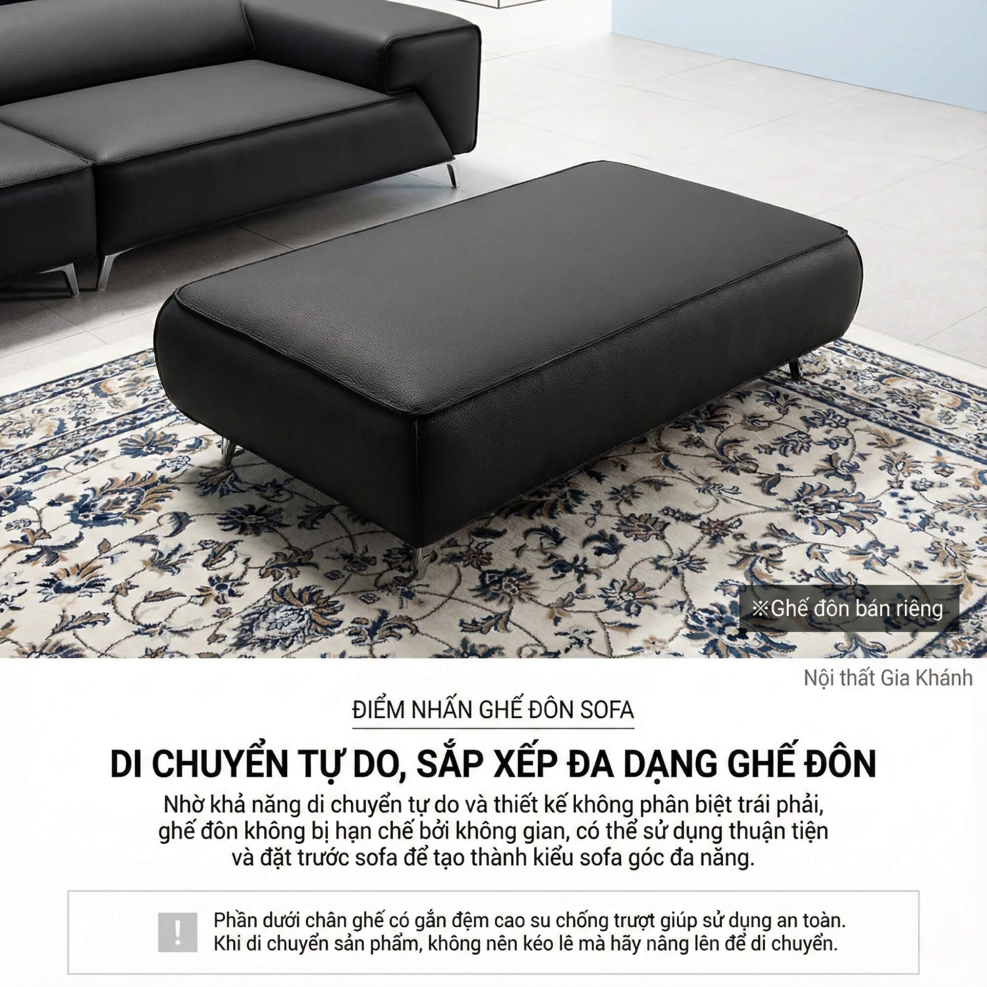 Sofa STERLING - Sofa Băng Cỡ Lớn Có Tựa Đầu Thông Minh Thiết Kế Mạnh Mẽ