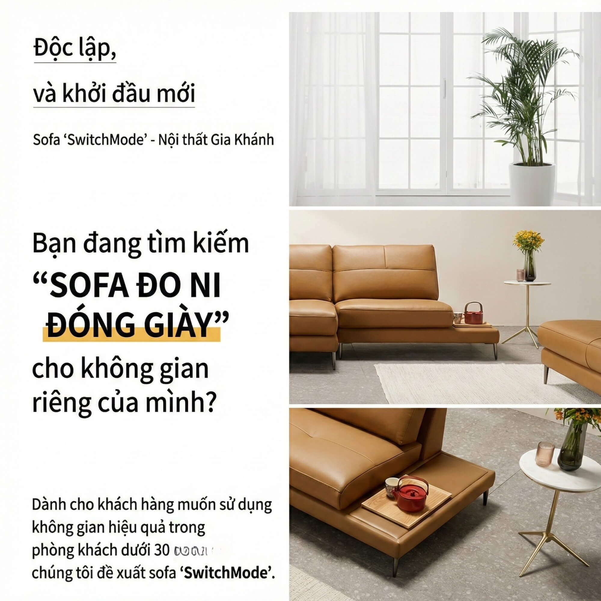 Sofa SWITCHMODE - Sofa Băng Bọc Da Dạng MODULE Đa Zi Năng