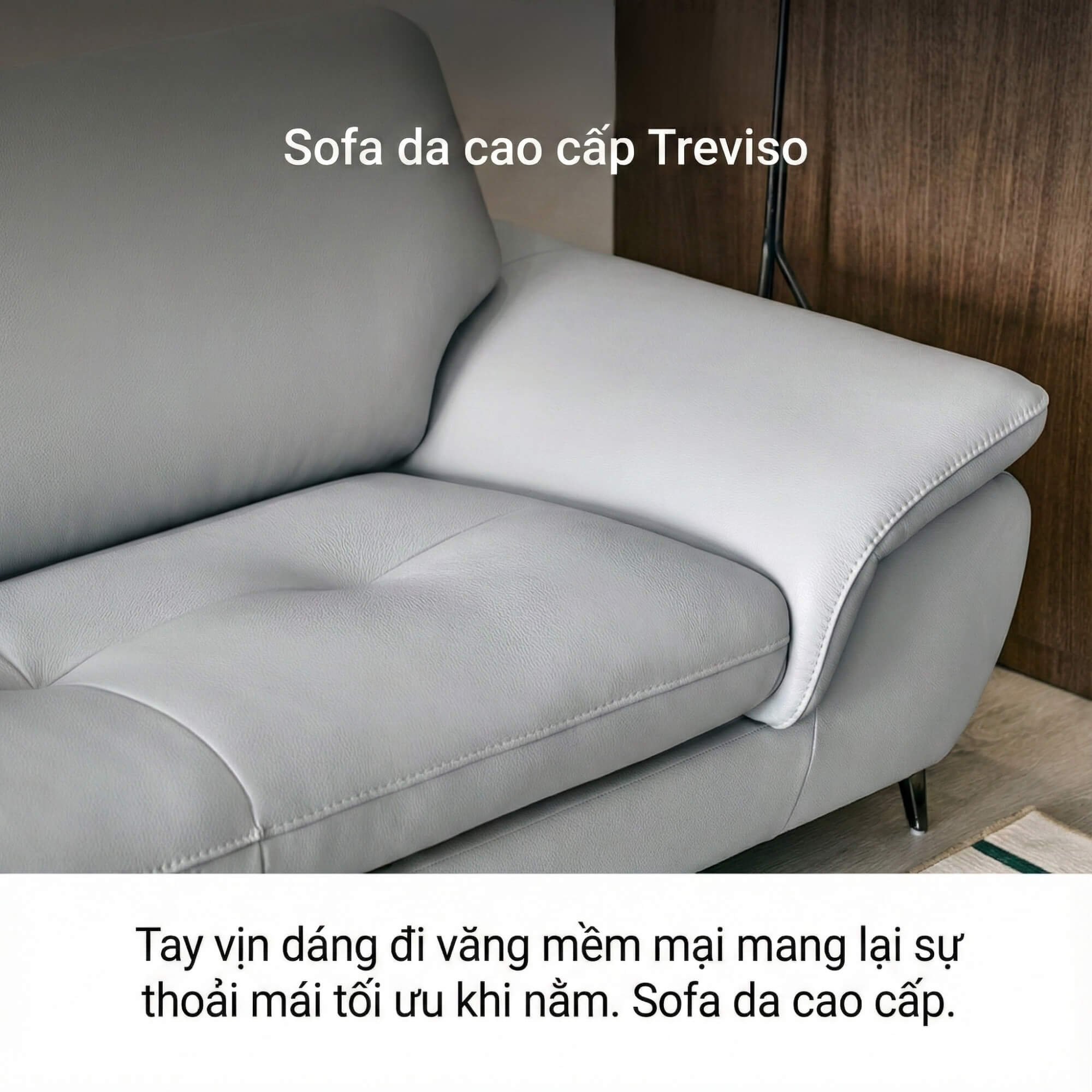 Sofa TREVISO - Sofa Băng Dáng Thuyền Trẻ Trung Cho Phòng Khách Chung Cư