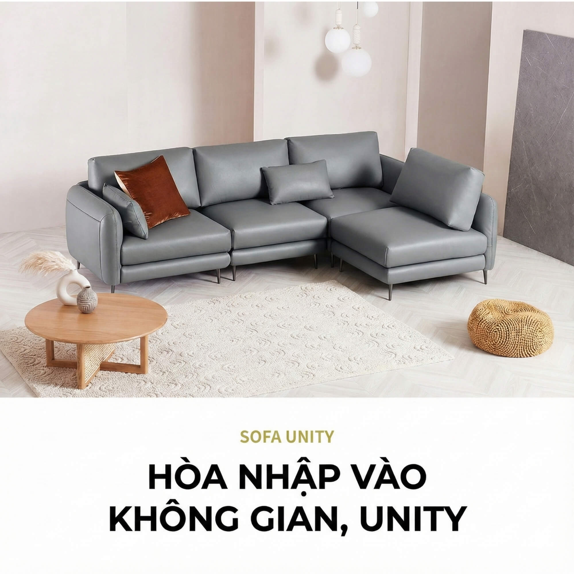 Sofa UNITY – Sofa Góc Dạng Module Linh Hoạt Tự Do Sáng Tạo