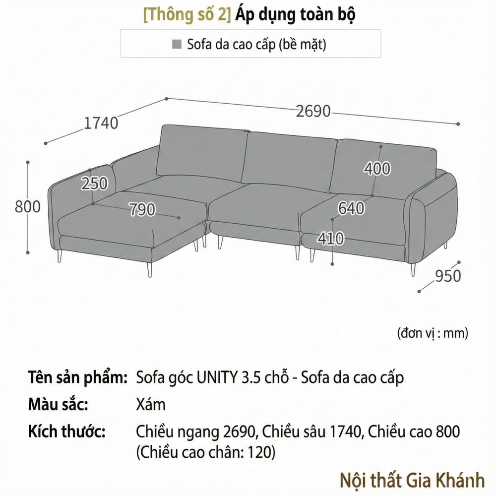 Sofa UNITY – Sofa Góc Dạng Module Linh Hoạt Tự Do Sáng Tạo