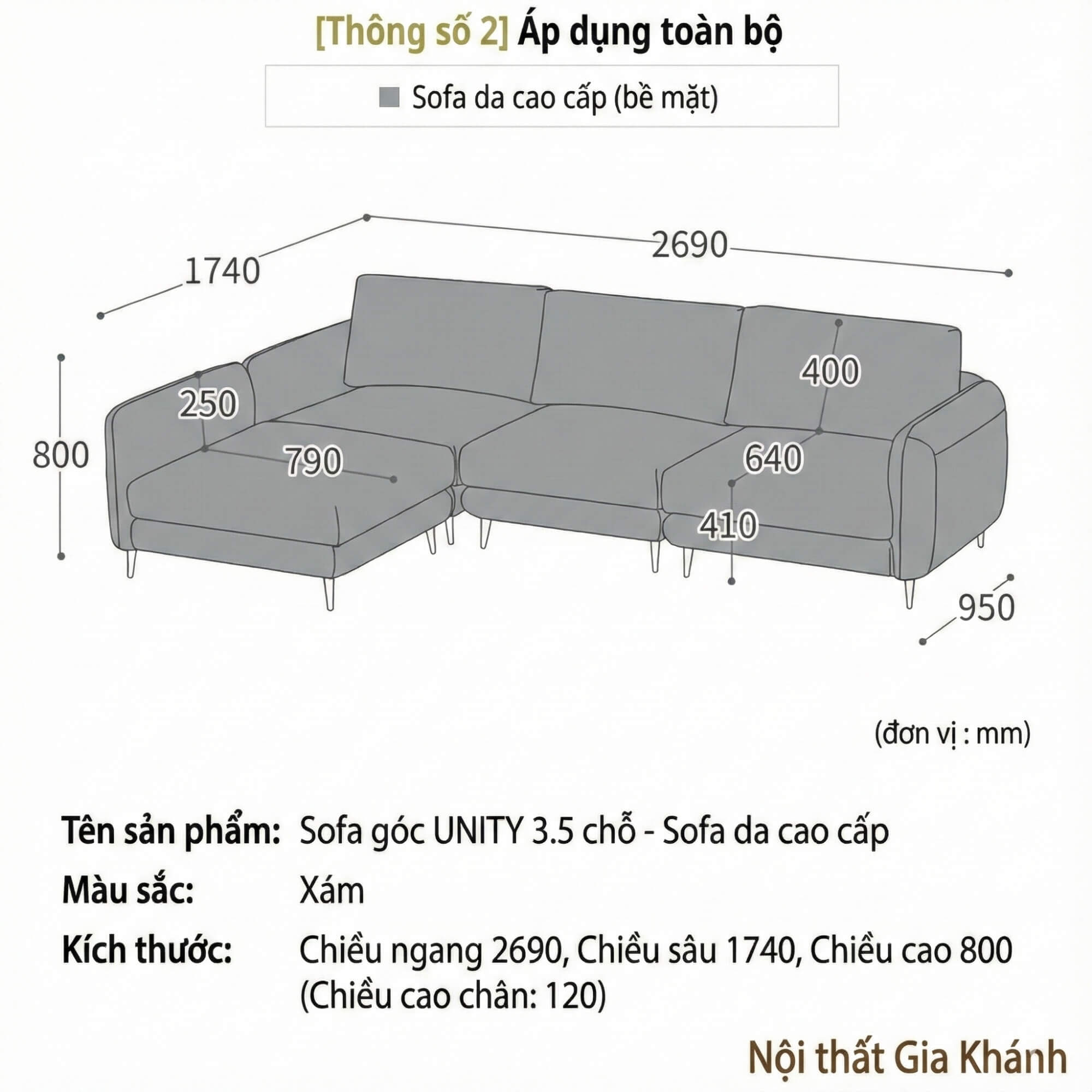 Sofa UNITY – Sofa Góc Dạng Module Linh Hoạt Tự Do Sáng Tạo