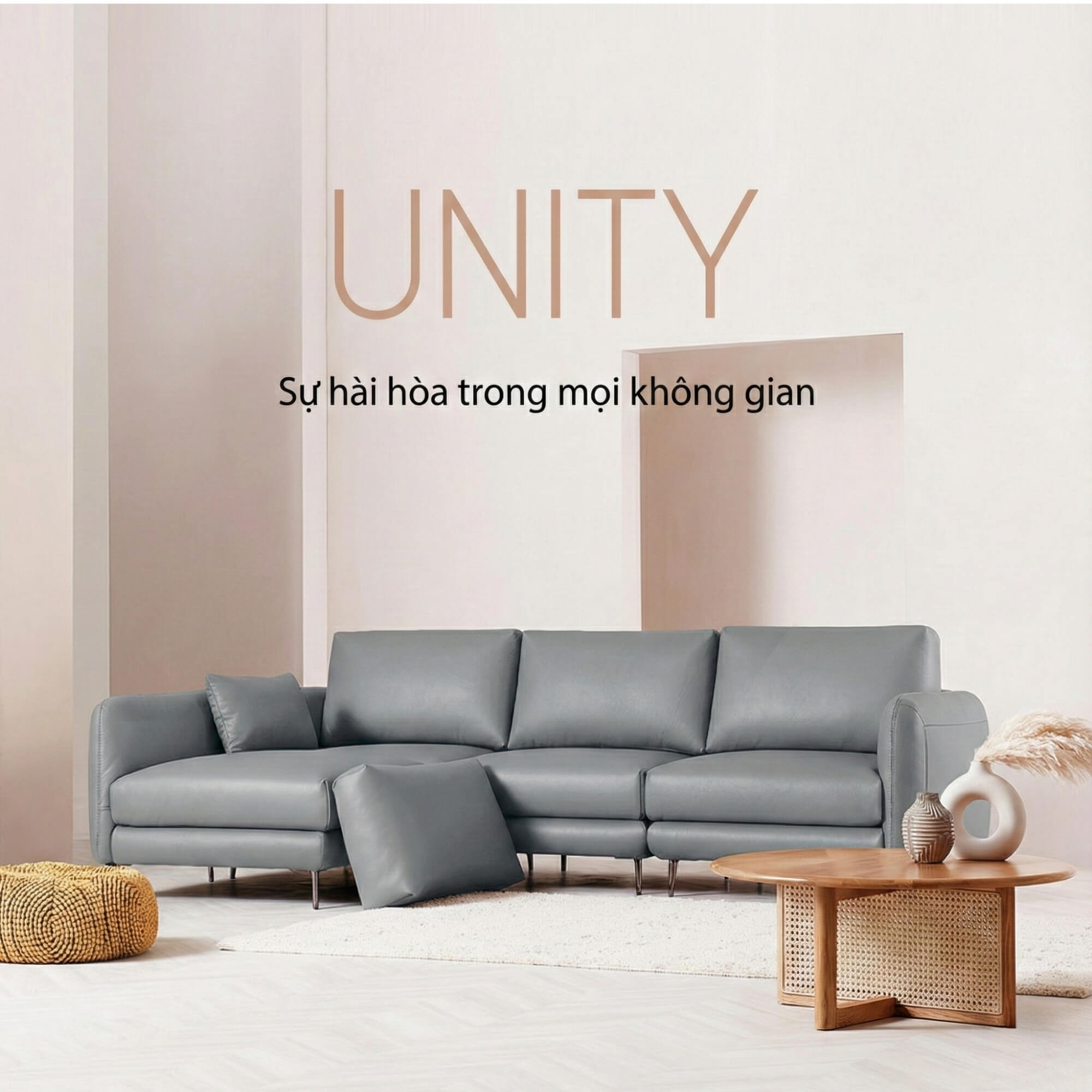 Sofa UNITY – Sofa Góc Dạng Module Linh Hoạt Tự Do Sáng Tạo