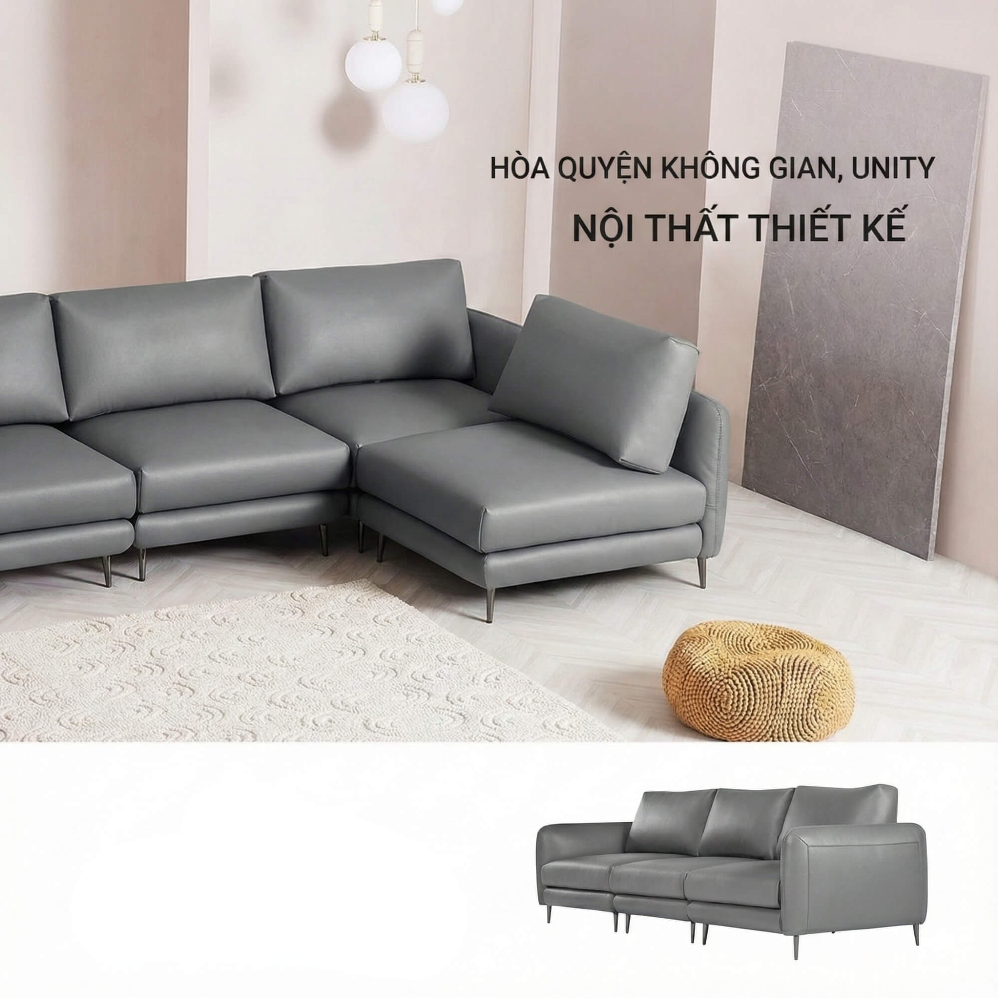 Sofa UNITY – Sofa Góc Dạng Module Linh Hoạt Tự Do Sáng Tạo
