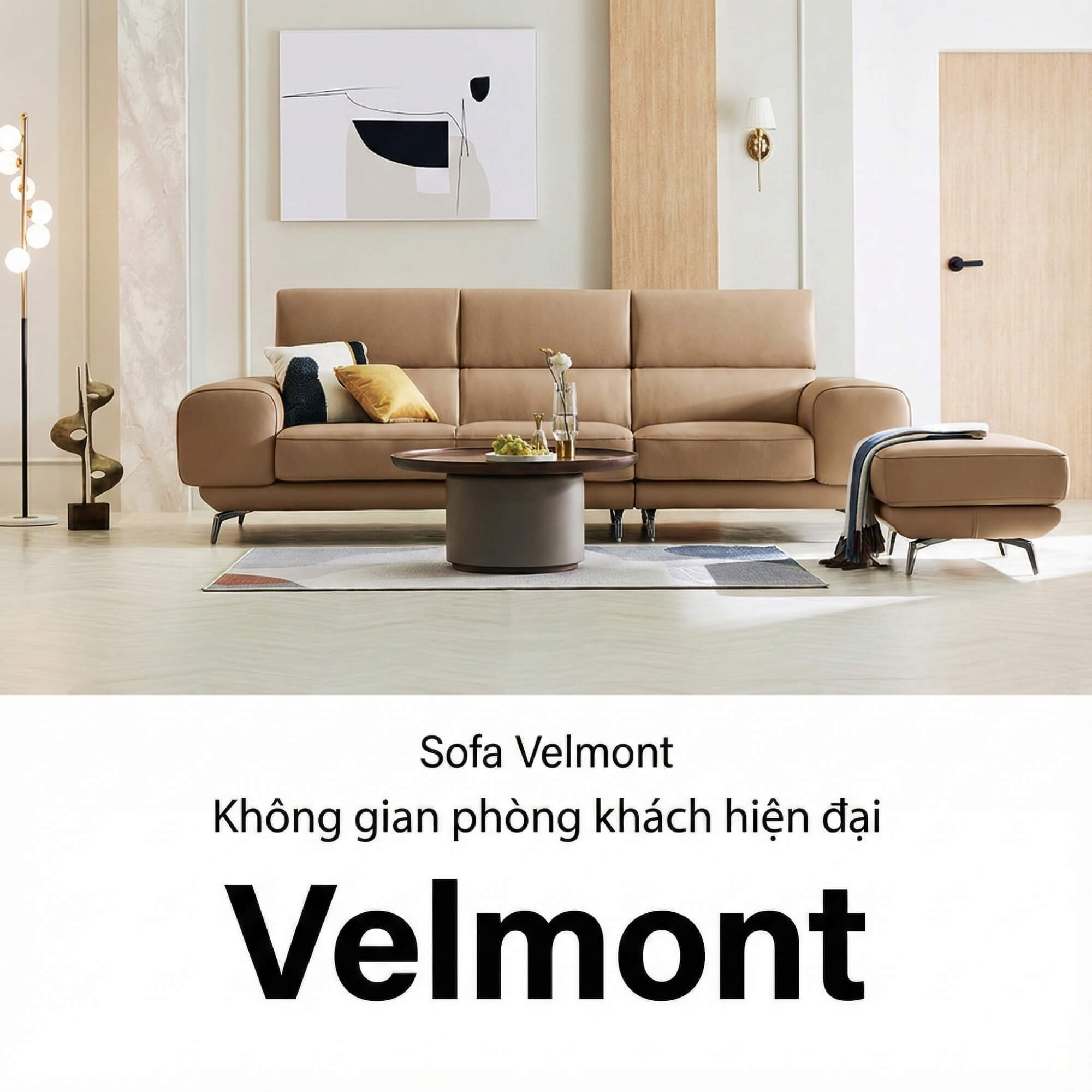 Sofa VERMONT - Sofa Băng Ấm Áp Thư Giãn Với Tựa Đầu Thông Minh