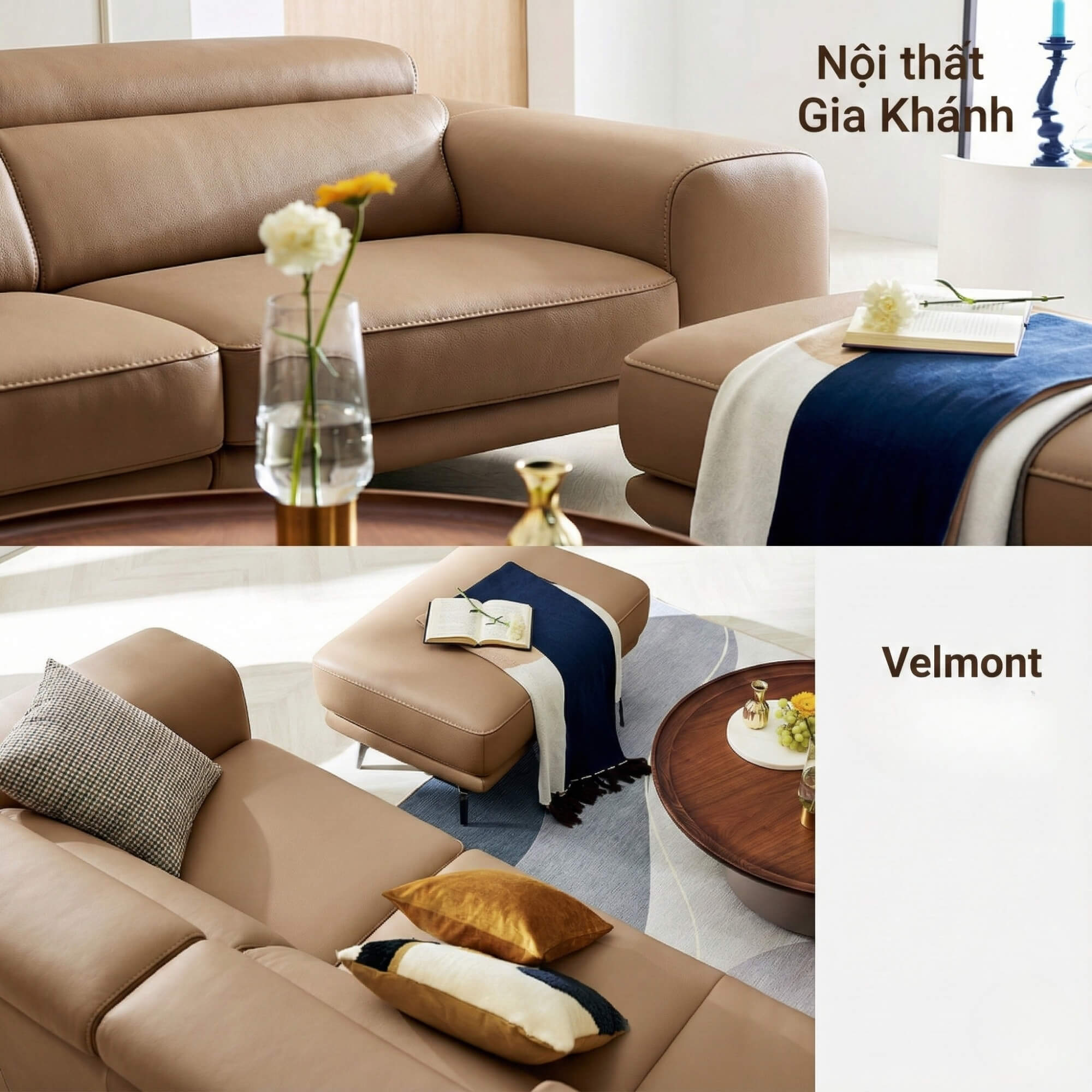 Sofa VERMONT - Sofa Băng Ấm Áp Thư Giãn Với Tựa Đầu Thông Minh