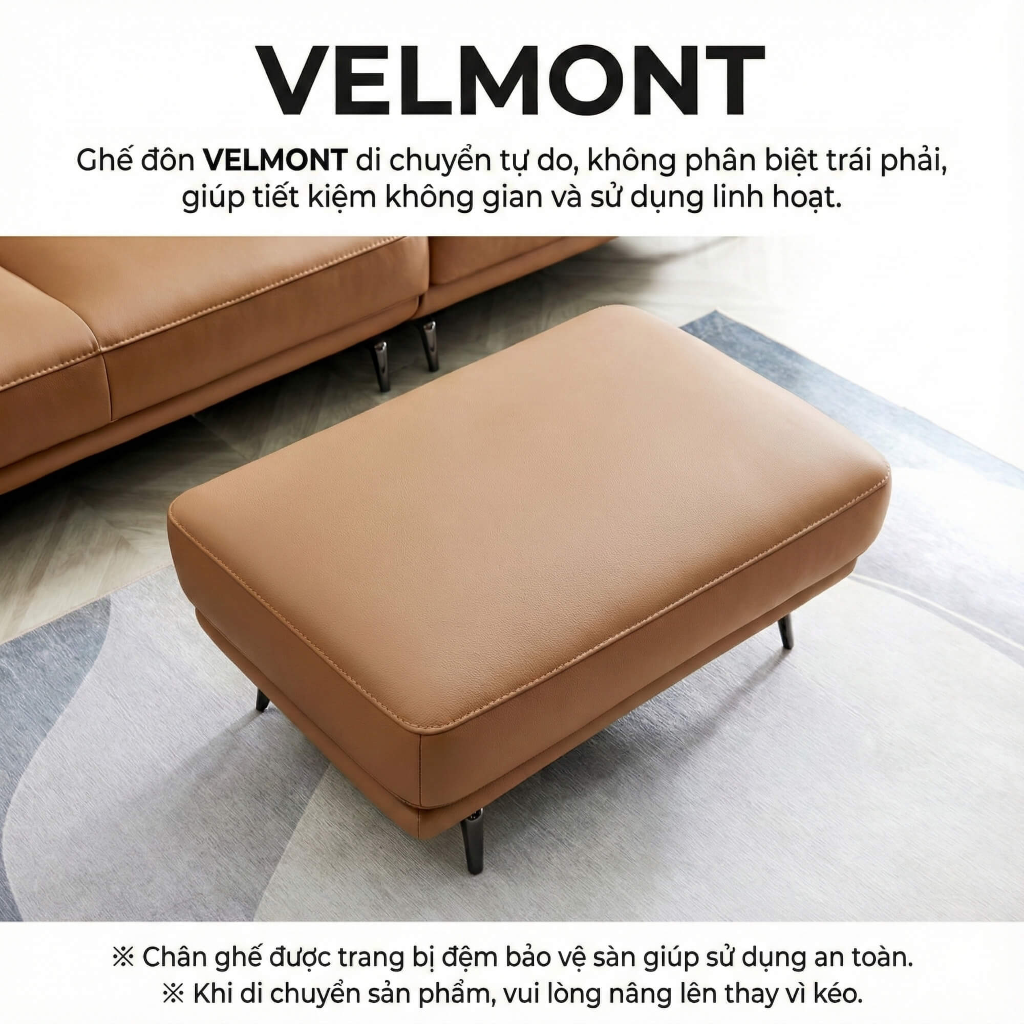 Sofa VERMONT - Sofa Băng Ấm Áp Thư Giãn Với Tựa Đầu Thông Minh