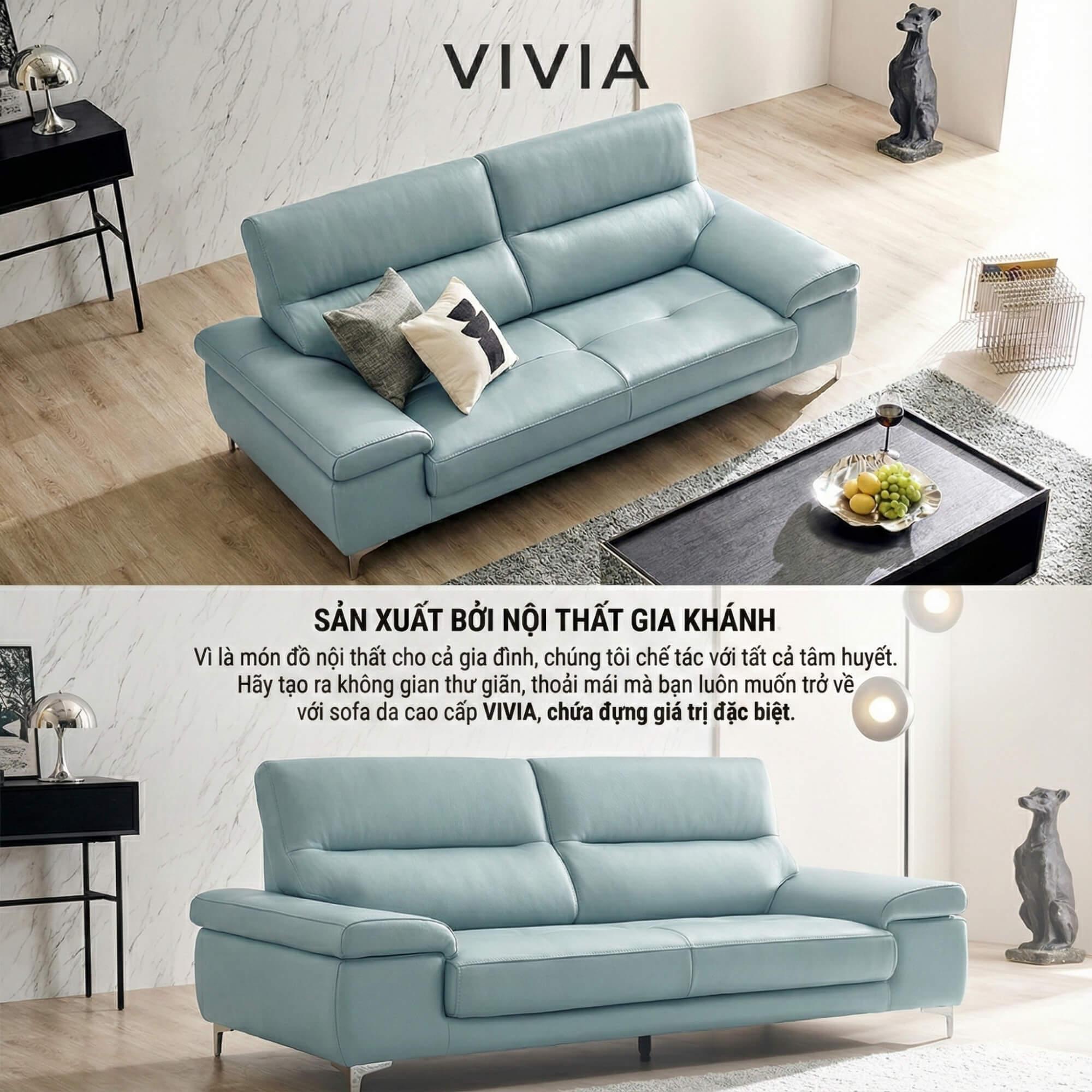 Sofa VIVIA - Sofa Băng 2 Chỗ Nhỏ Gọn Phù Hợp Mọi Gia Đình