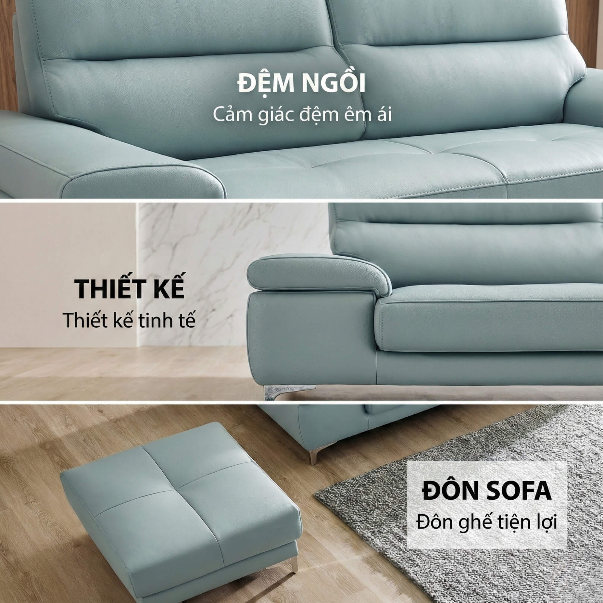 Sofa VIVIA - Sofa Băng 2 Chỗ Nhỏ Gọn Phù Hợp Mọi Gia Đình