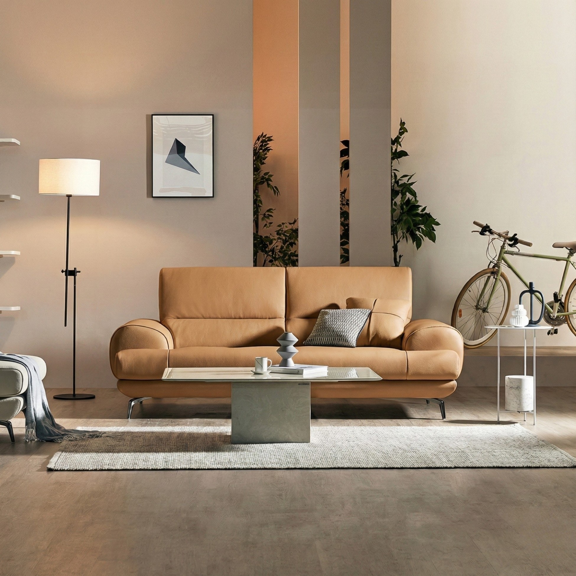 Sofa WARMIA – Sofa Da Cao Cấp Thiết kế Hiện Đại Tinh Tế Cho Phòng Khách Sang Trọng
