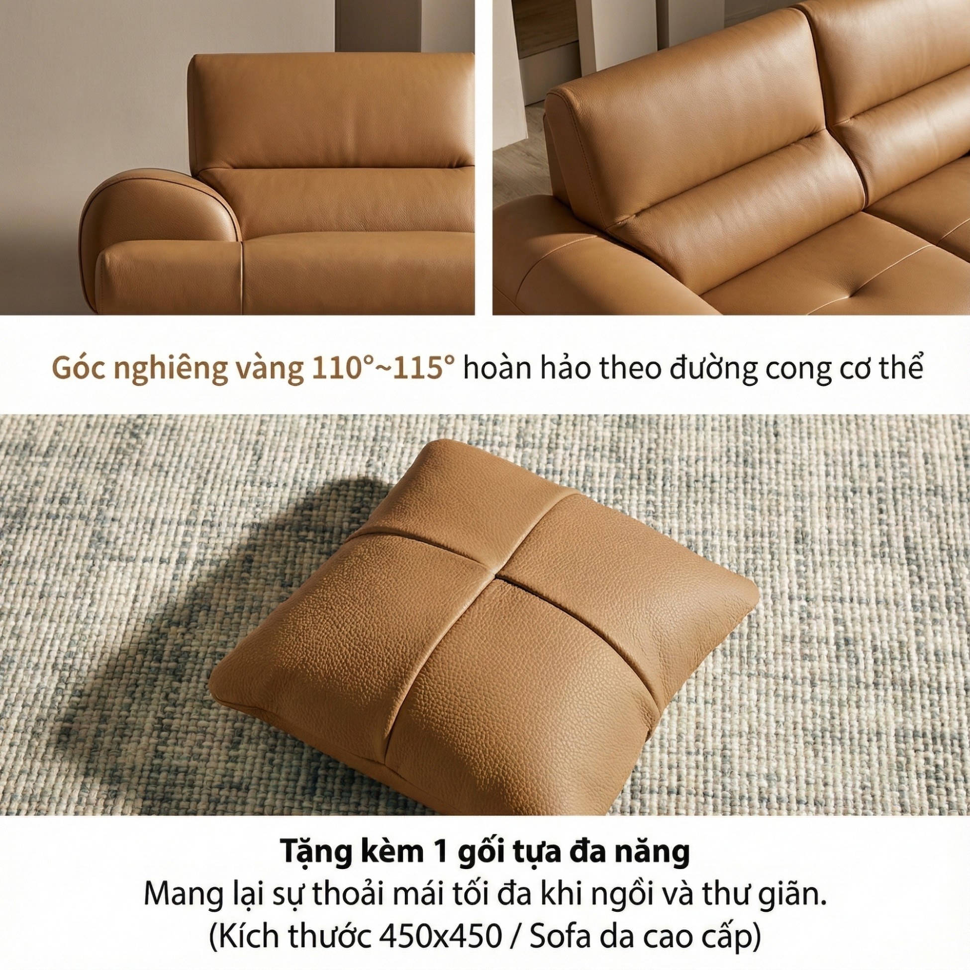 Sofa WARMIA – Sofa Da Cao Cấp Thiết kế Hiện Đại Tinh Tế Cho Phòng Khách Sang Trọng