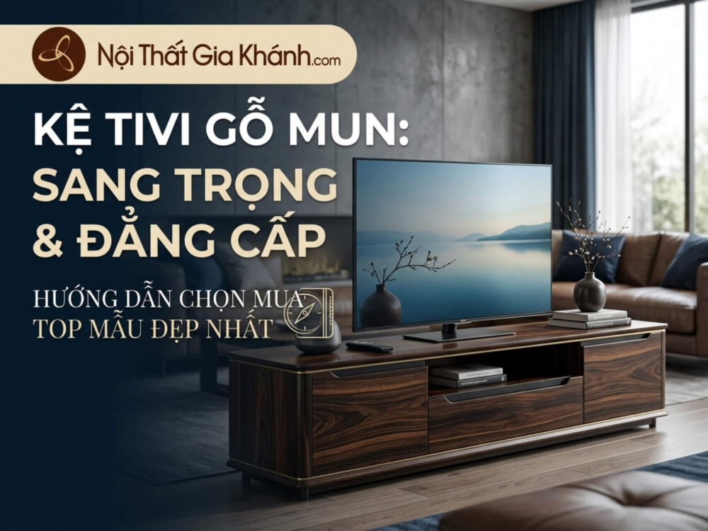 Kệ Tivi Gỗ Mun: Hướng Dẫn Chọn Mua & Top Mẫu Đẹp 2026 | Nội Thất Gia Khánh