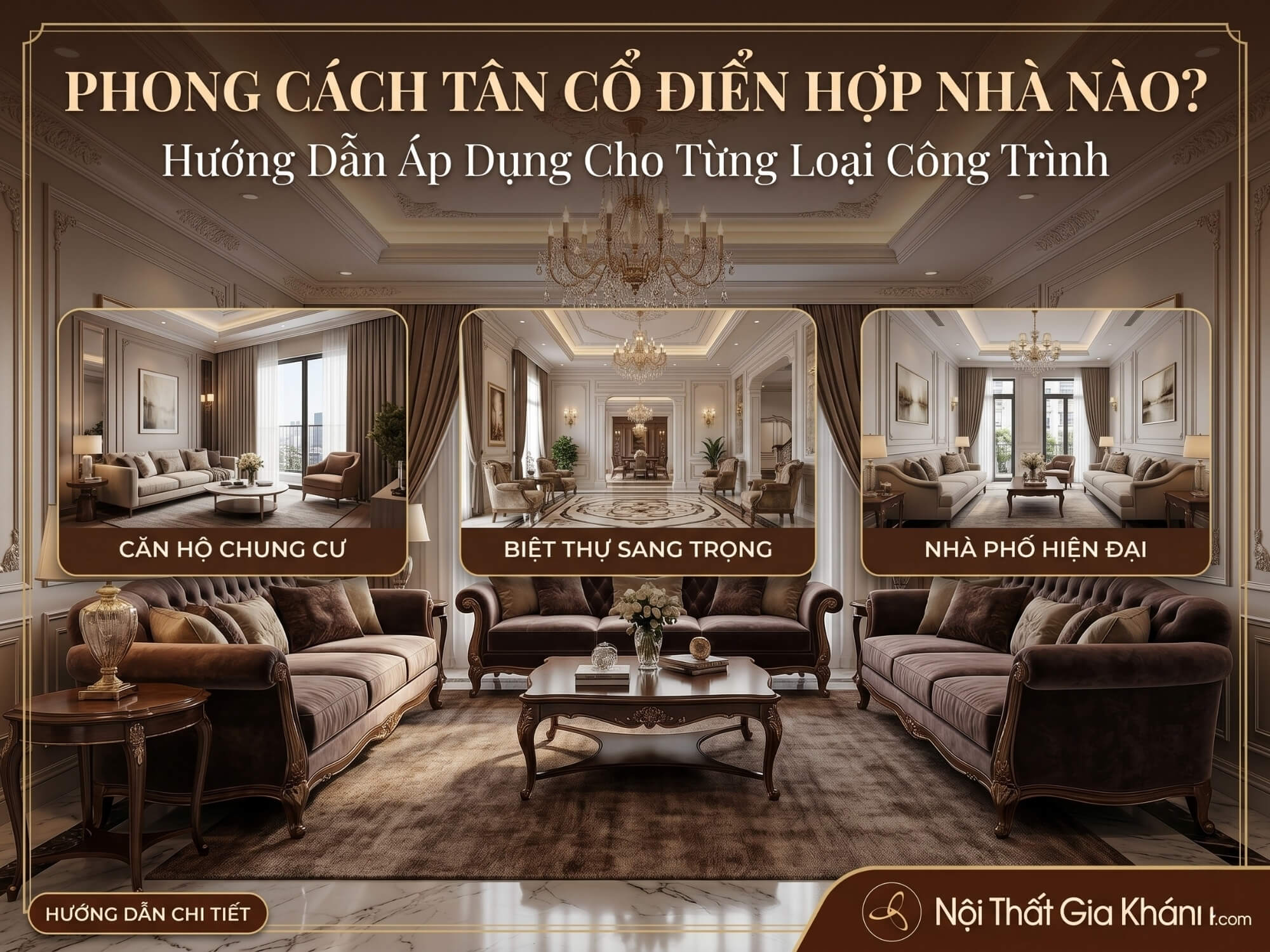 Phong Cách Tân Cổ Điển Hợp Nhà Nào? Hướng Dẫn Áp Dụng Cho Từng Loại Công Trình