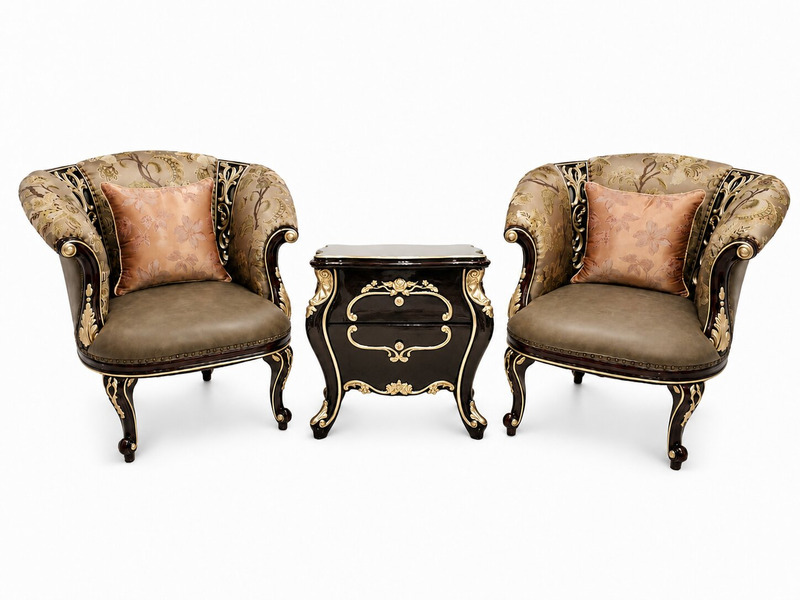 Combo Bộ Ghế Thư Giãn Royal Camellia Tân Cổ Điển G8802
