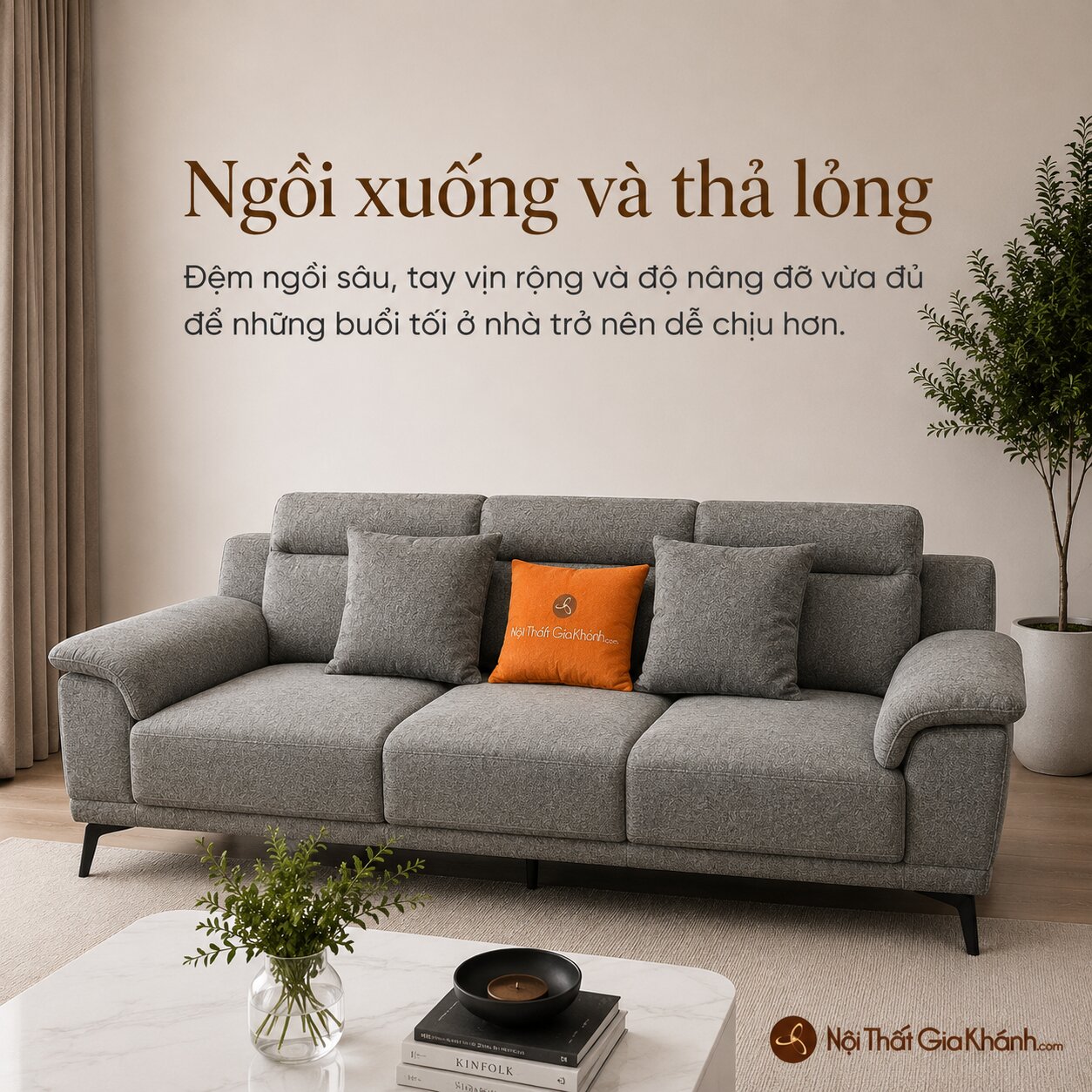 Sofa Vải Nỉ Hiện Đại Belluno SB01