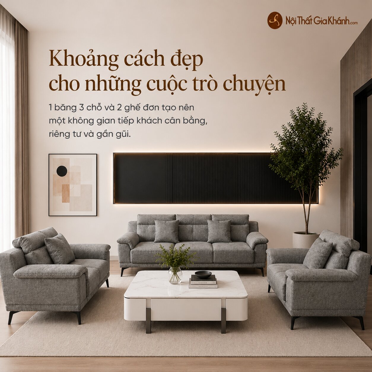 Sofa Vải Nỉ Hiện Đại Belluno SB01