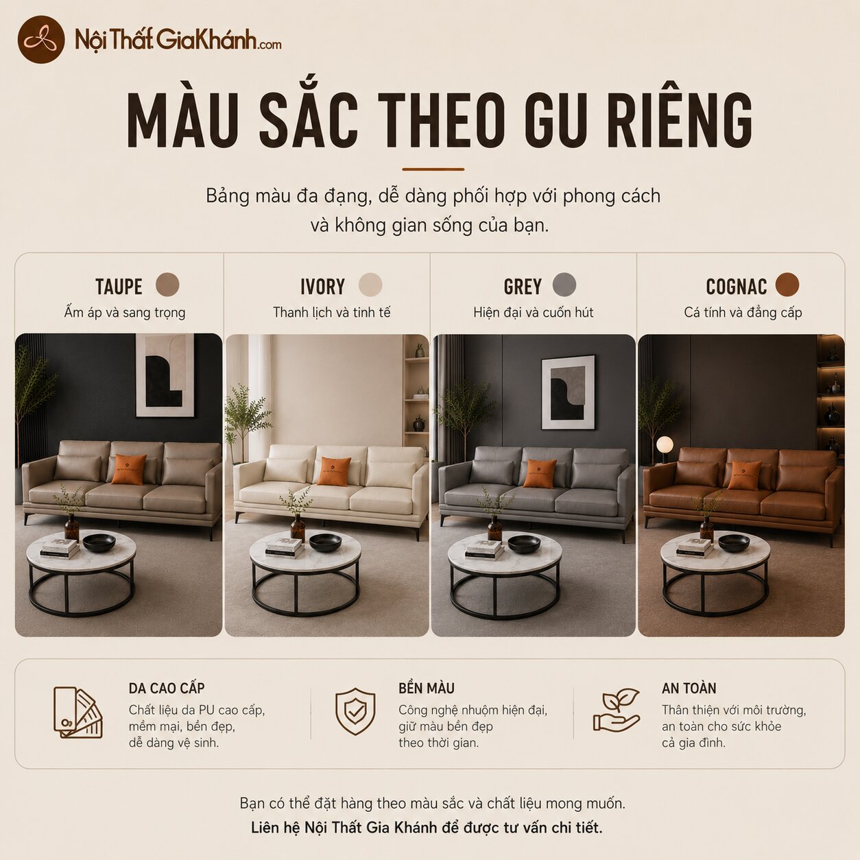 Bộ Sofa LEXINGTON Bọc Da Cao Cấp Thiết Kế Tinh Tế E005