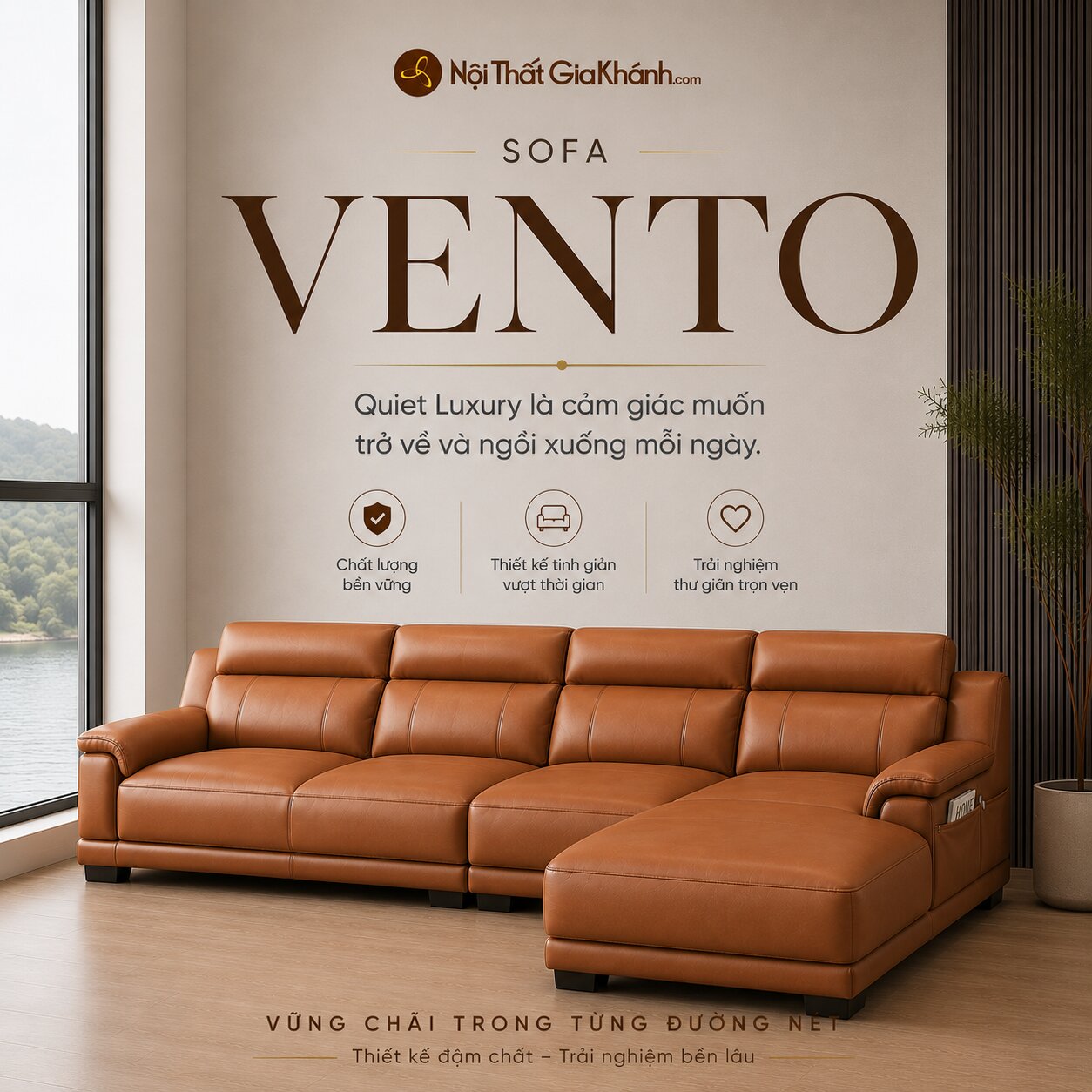 Sofa VENTO - Sofa Hiện Đại Góc L Trẻ Trung