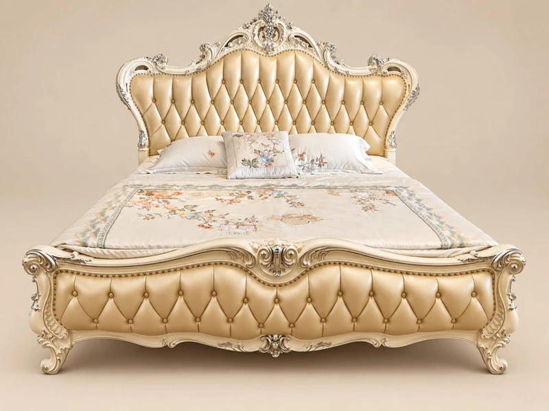 Giường Ngủ ROCOCO - Giường Bọc Da Tân Cổ Điển 1M8 GIB22-18