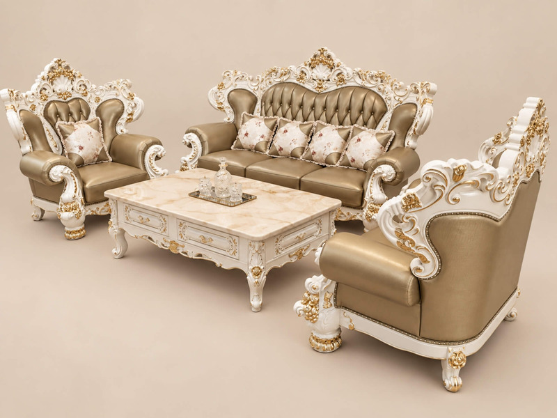 Sofa ROSALIA - Bộ Sofa Tân Cổ Điển Mạ Vàng SF951-113 – ảnh 3