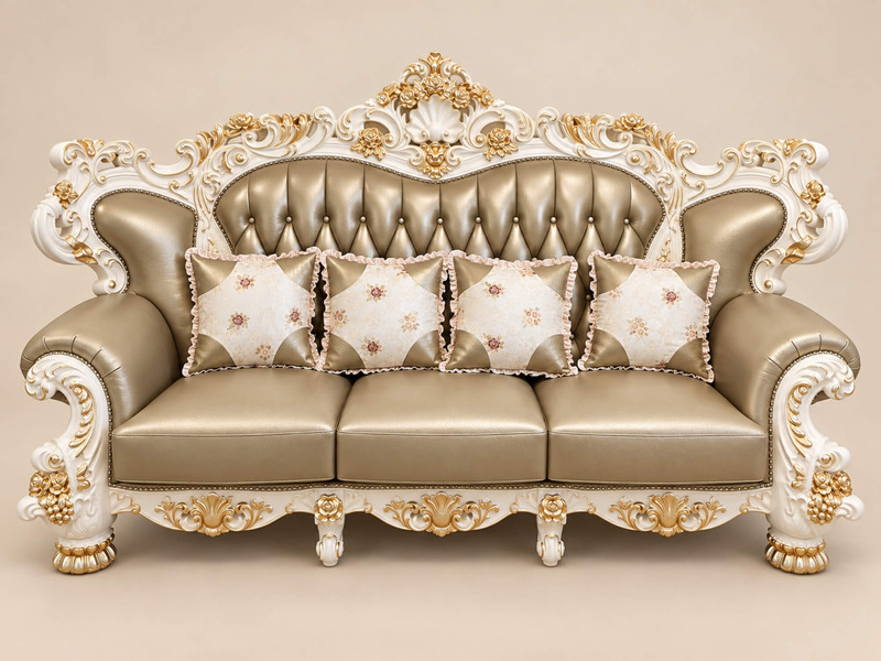 Sofa ROSALIA - Bộ Sofa Tân Cổ Điển Mạ Vàng SF951-113 – ảnh 4