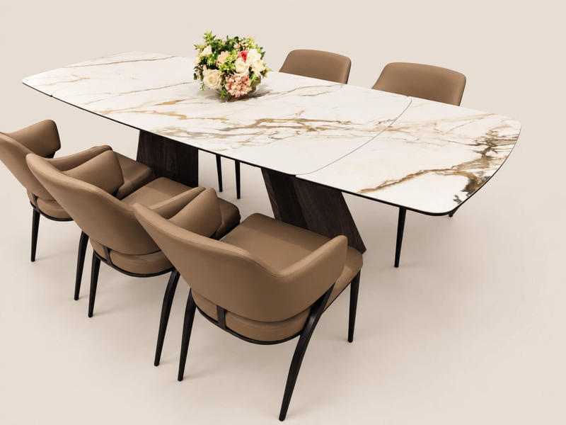 Bàn Ăn VELMORA - Bàn Ăn Mặt Đá Thông Minh 1m6 - 2m4 2184DT-B – ảnh 4