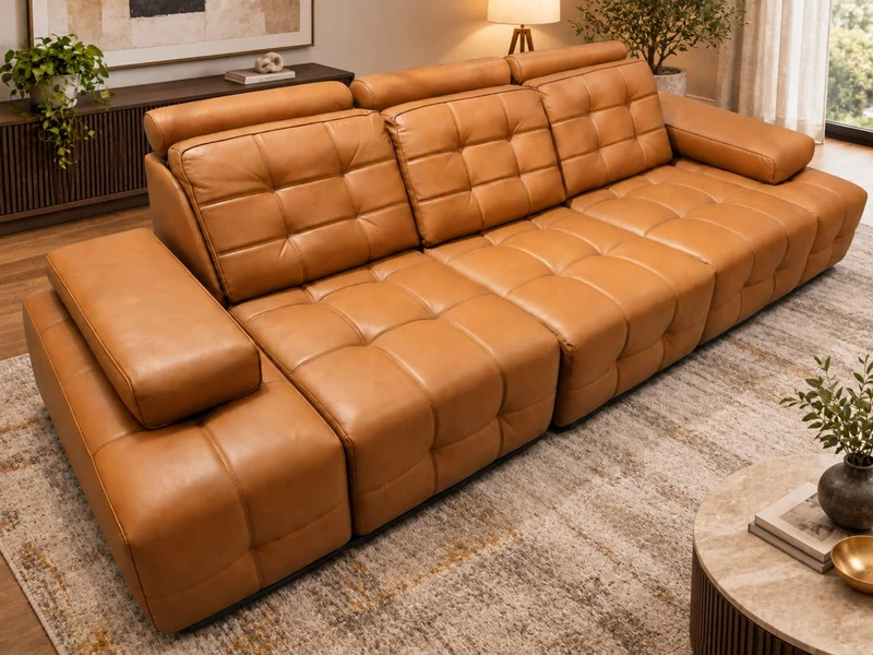 Sofa TORINO - Sofa Chỉnh Điện Hiện Đại Da Tự Nhiên SF64