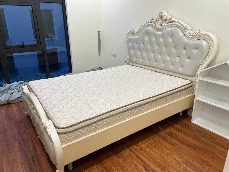 Giường bọc da đầu giường bọc nệm chần kim cương đính đá tại nhà khách hàng – Nội Thất Gia Khánh