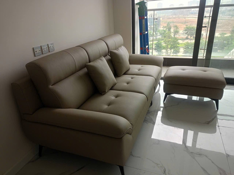 Sofa văng 3 chỗ bọc da tại nhà khách hàng – Nội Thất Gia Khánh