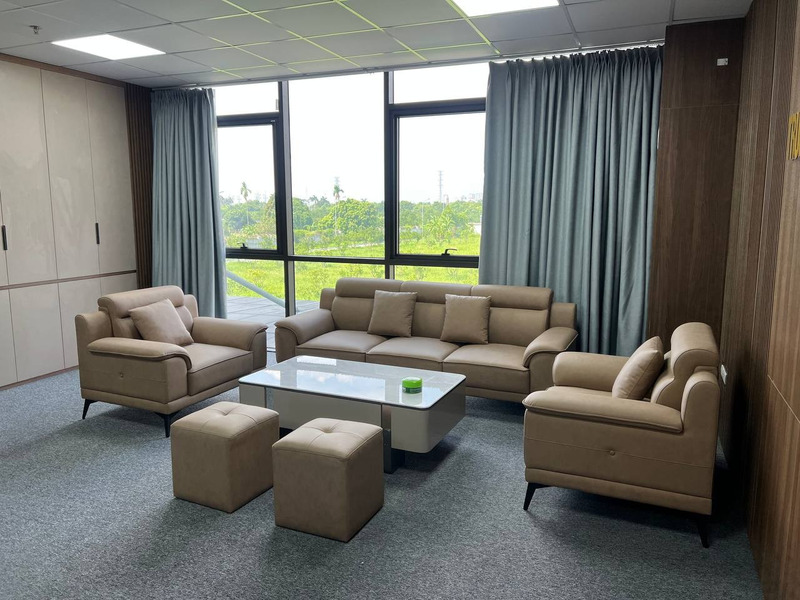 Bộ sofa văng 1 chỗ + 1 chỗ + 3 chỗ da bo tại showroom – Nội Thất Gia Khánh